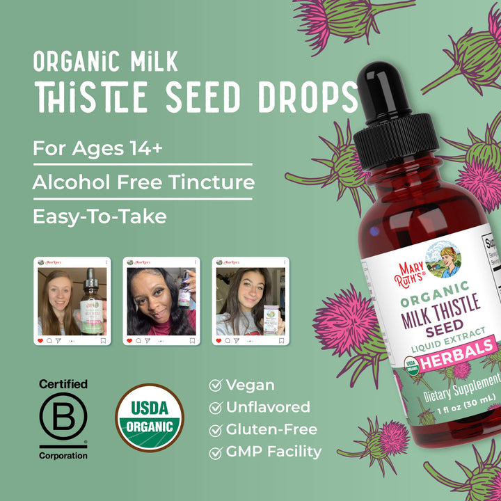 MARYRUTH'S Milk Thistle Seed Liquid Extract Drops, 1 fl oz