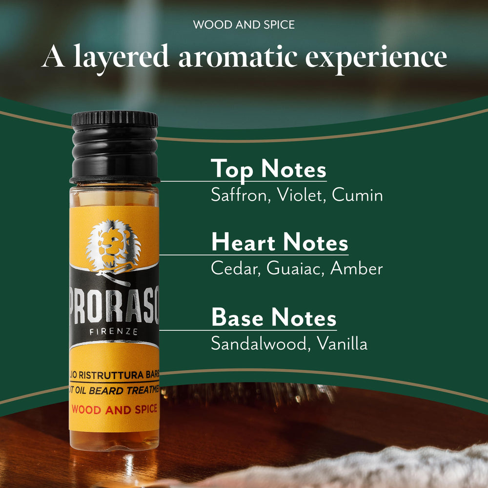 Proraso Wood And Spice Hot Oil Beard Treatment, 40 ml