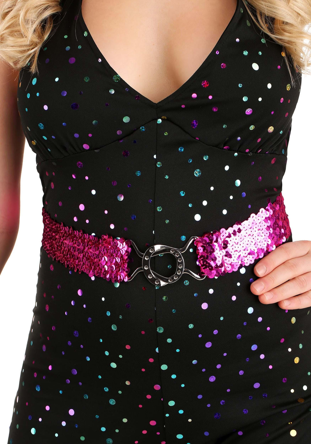 Dreamgirl 70s Disco Costume, Black, S