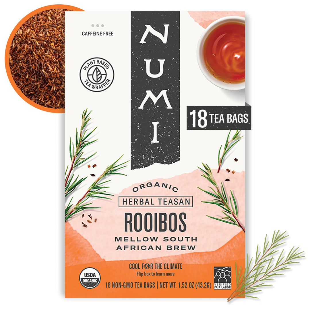 Numi Organic Rooibos Tea, Caffeine Free, 18 Count