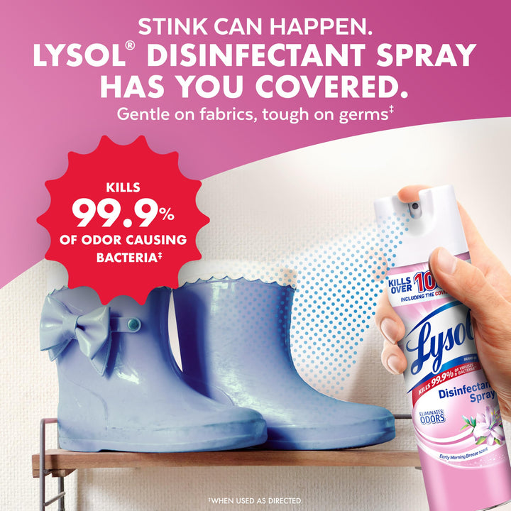 Lysol Disinfectant Spray, Early Morning Breeze, 19 fl oz, Pack of 2