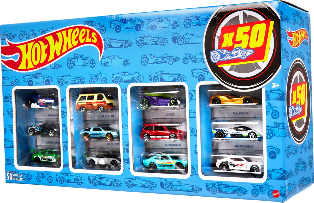 Hot Wheels 50 Toy Trucks And Cars, 1:64 Scale, 50 Count