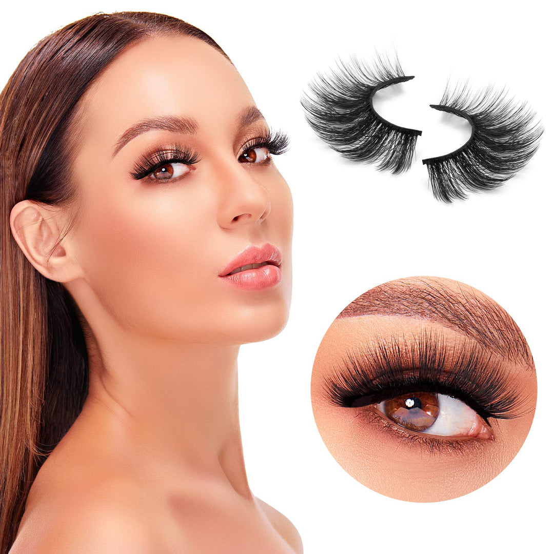 DYSILK Lashes False Eyelashes, 007, 18mm, 5 Count
