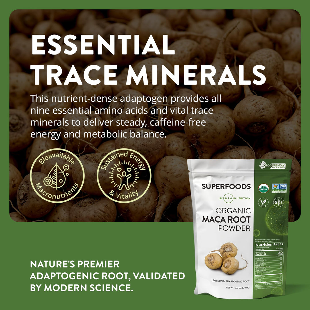 MRM Organic Maca Root Powder, 40 Servings