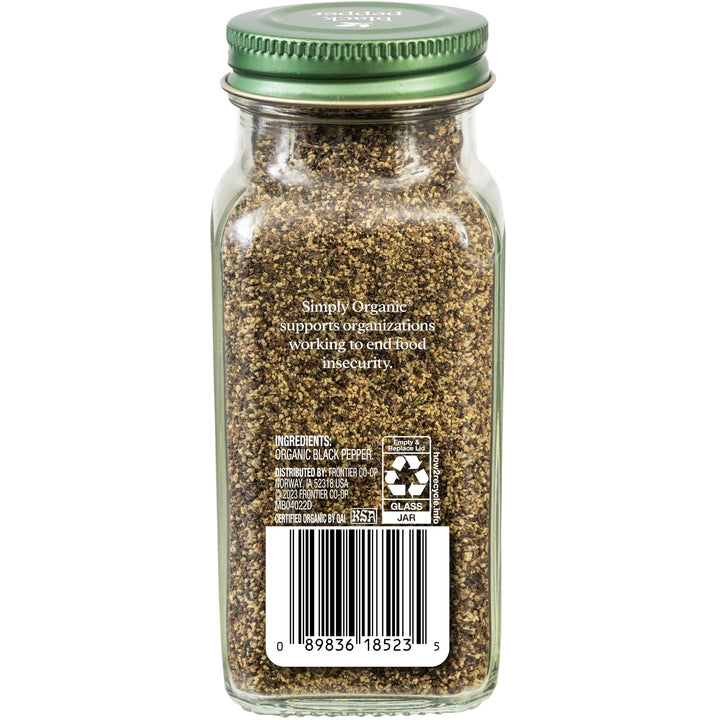 Simply Organic Pepper, Black Medium Grind, 2.31 oz