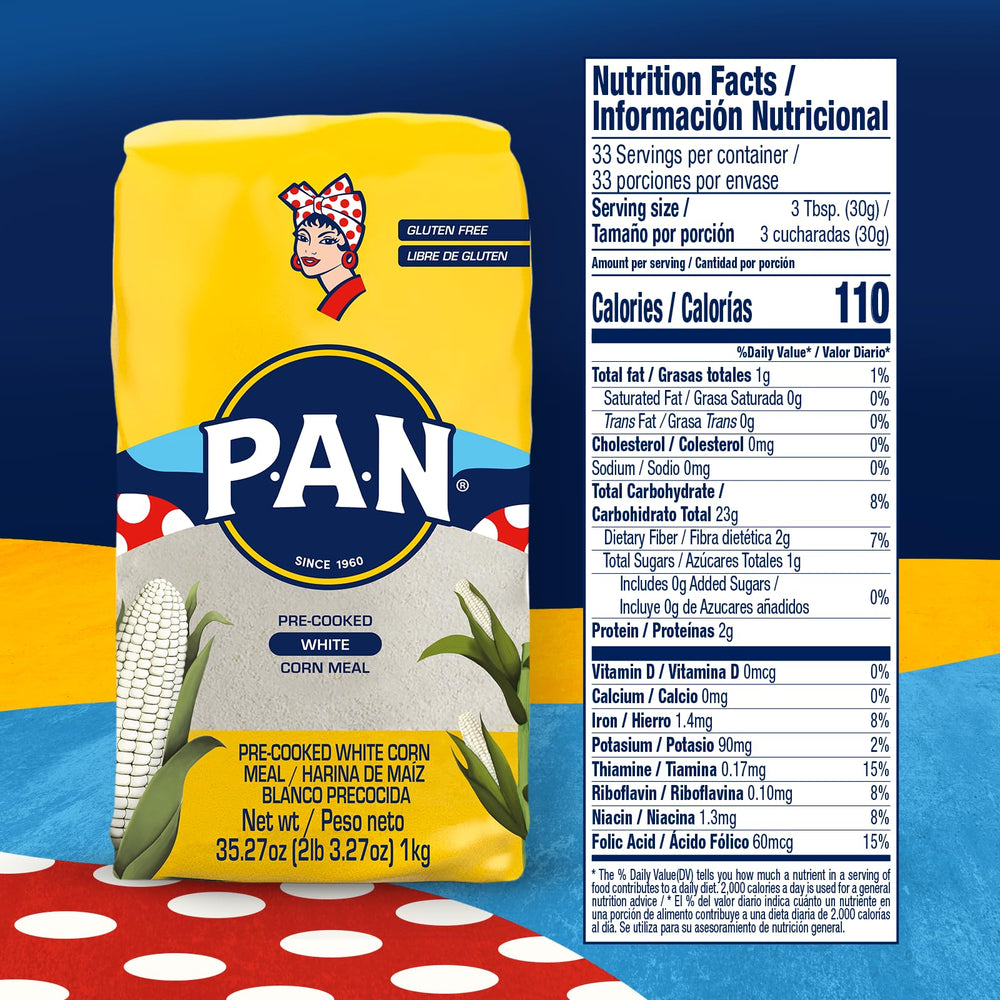 P.A.N. White Corn Meal, 2 lb 3.27 oz