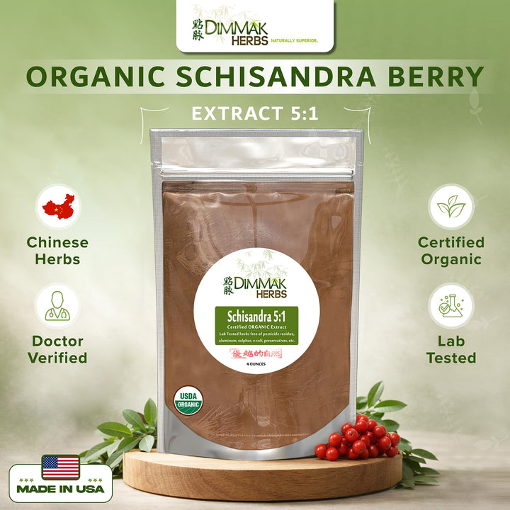 Dimmak Herbs Schisandra 5:1 Extract Powder, 4 oz