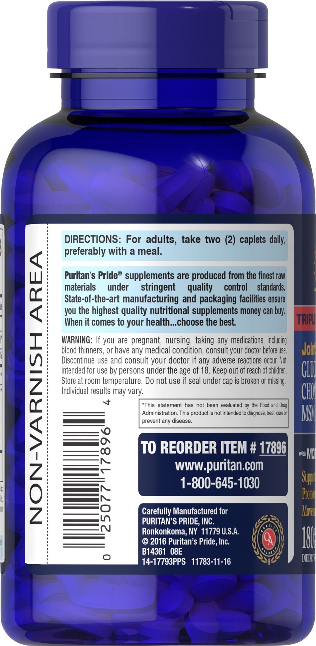 Puritan's Pride Glucosamine Chondroitin And MSM