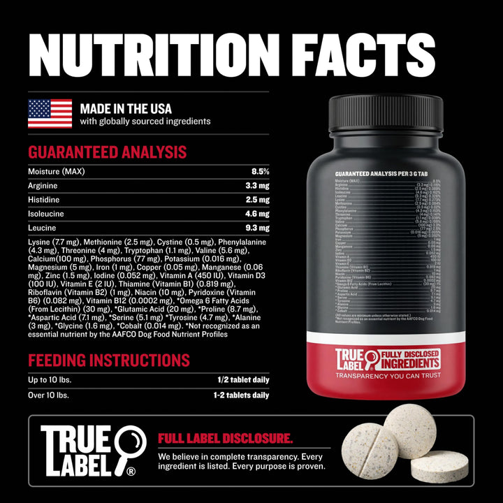 Bully Max Muscle Builder Chewable Tablets, 60 Count