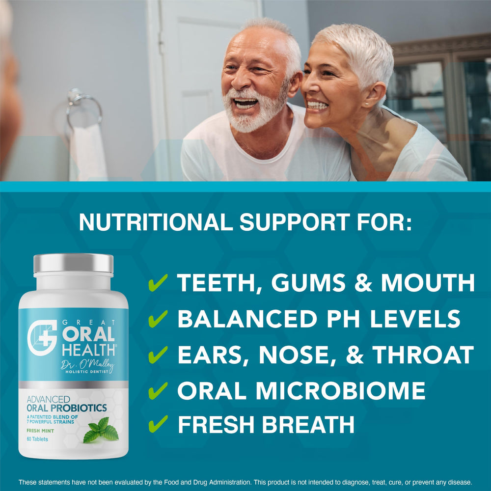 Great Oral Health Oral Probiotics Chewable Tablets, Mint, 60 Count
