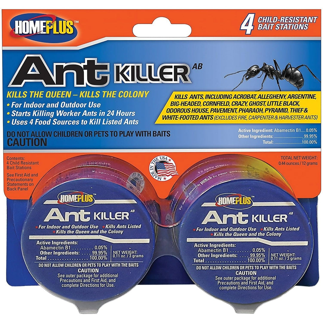 PIC Homeplus Ant Killer Metal Bait Stations, Multicolor, 4 Count