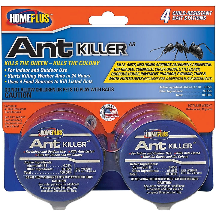 PIC Homeplus Ant Killer Metal Bait Stations, Multicolor, 4 Count