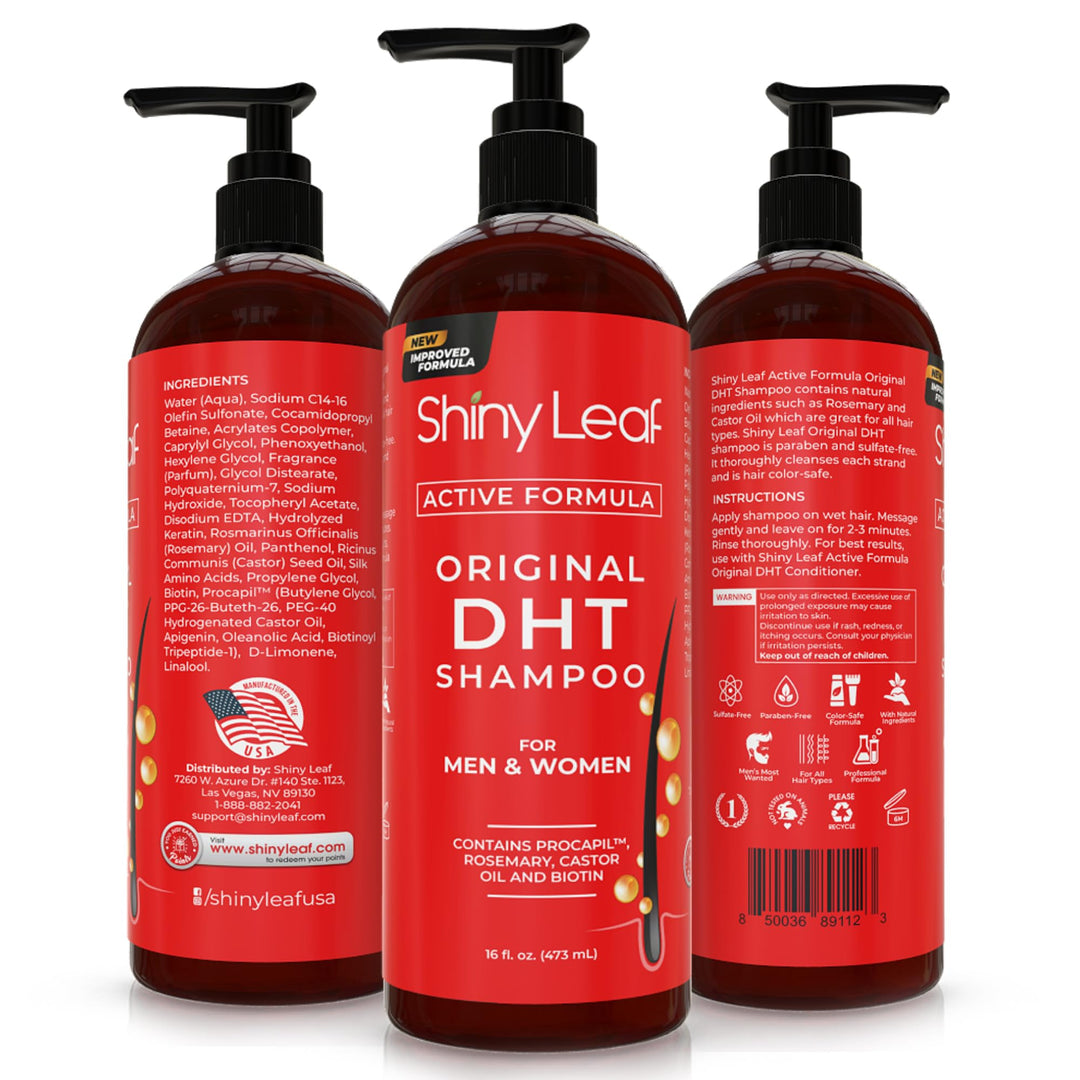 Shiny Leaf DHT Blocking Shampoo, 2 Count