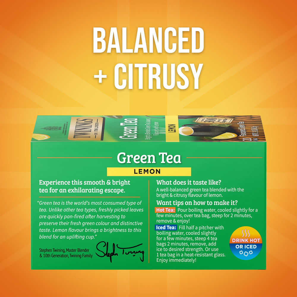 Twinings Lemon Green Tea, 20 Count