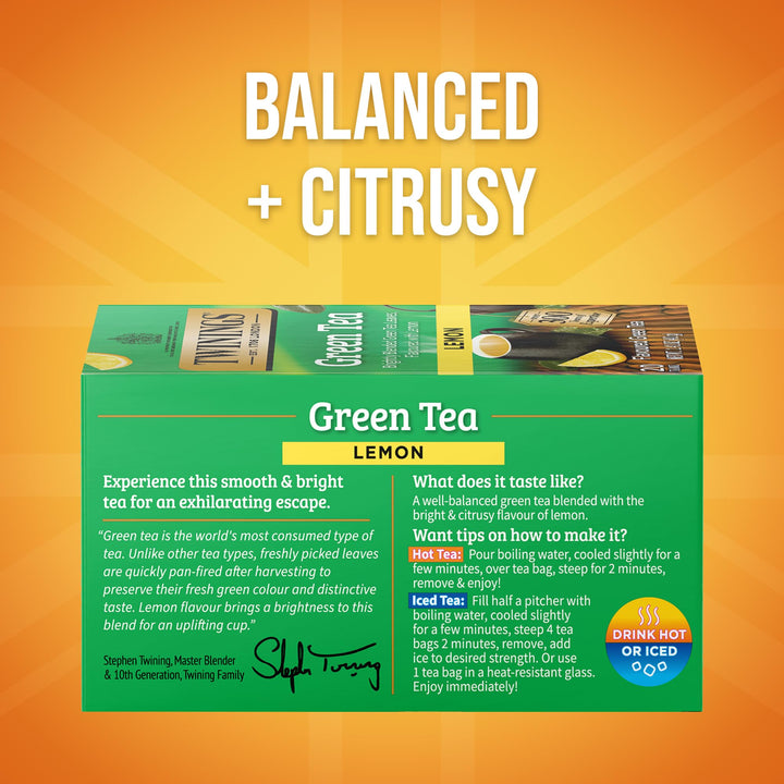 Twinings Lemon Green Tea, 20 Count