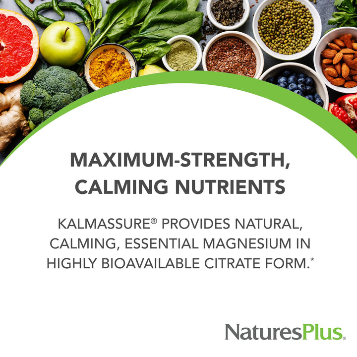 Nature's Plus KalmAssure Magnesium Powder, Orange, 1.15 lb, Pack of 2