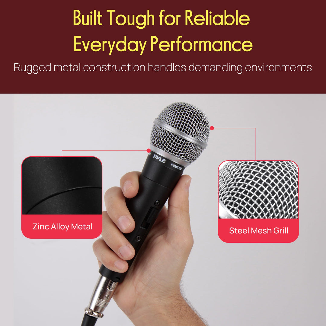 Pyle Professional Dynamic Vocal Microphone, Pdmic59