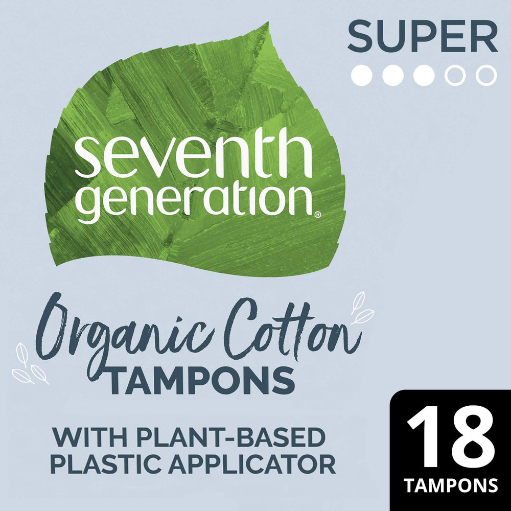 Seventh Generation Tampons, Unscented, 18 Count