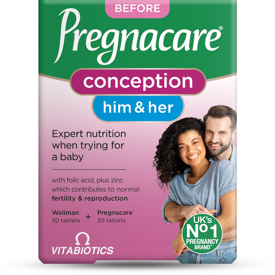Vitabiotics Pregnacare His & Her Conception, 30 Count, Pack of 2