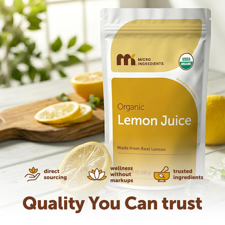 Micro Ingredients Organic Lemon Juice Powder, 10 oz