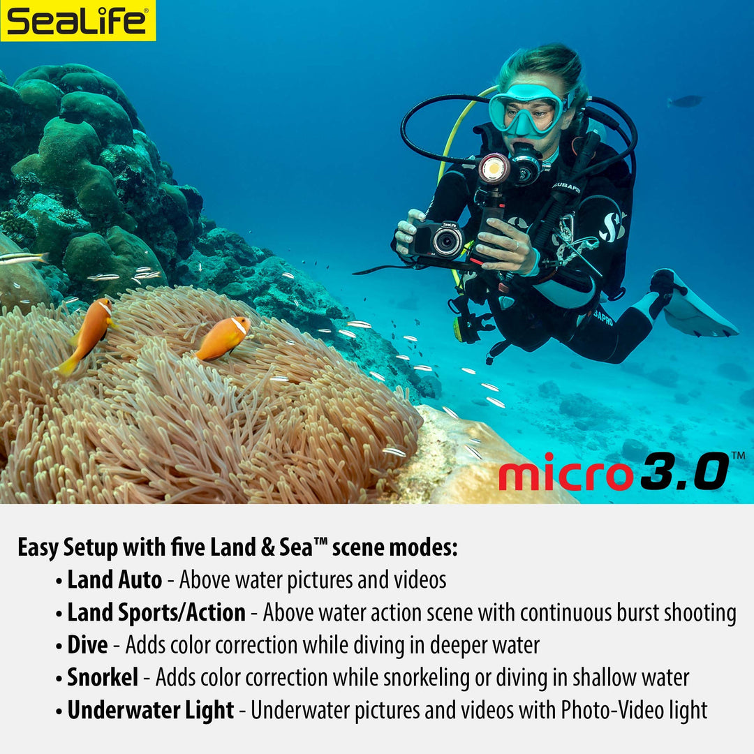 SeaLife Micro 3.0 Underwater Camera, 64GB, 16mp, 4K