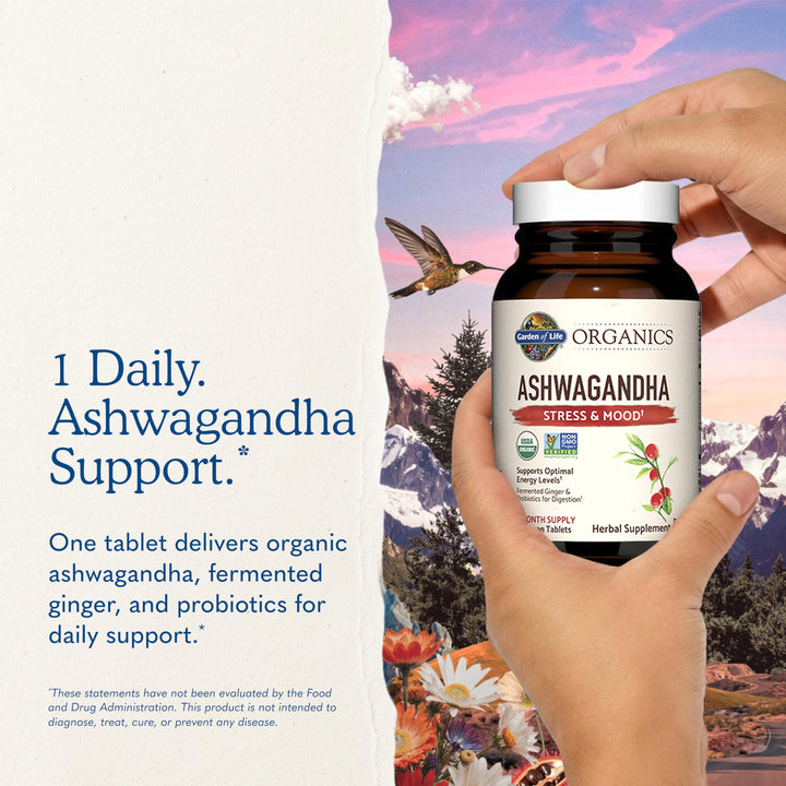 Garden of Life Ashwagandha With Probiotics And Ginger, 60 Count