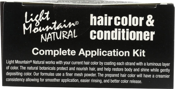 Light Mountain Hair Color and Conditioner, Black, 1 Count