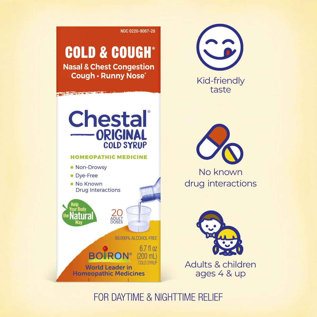 Boiron Chestal Adult Cold and Cough Syrup, 6.7 fl oz