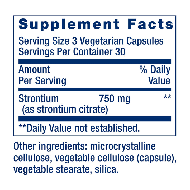 Life Extension Strontium Caps, 750 mg, 90 Count