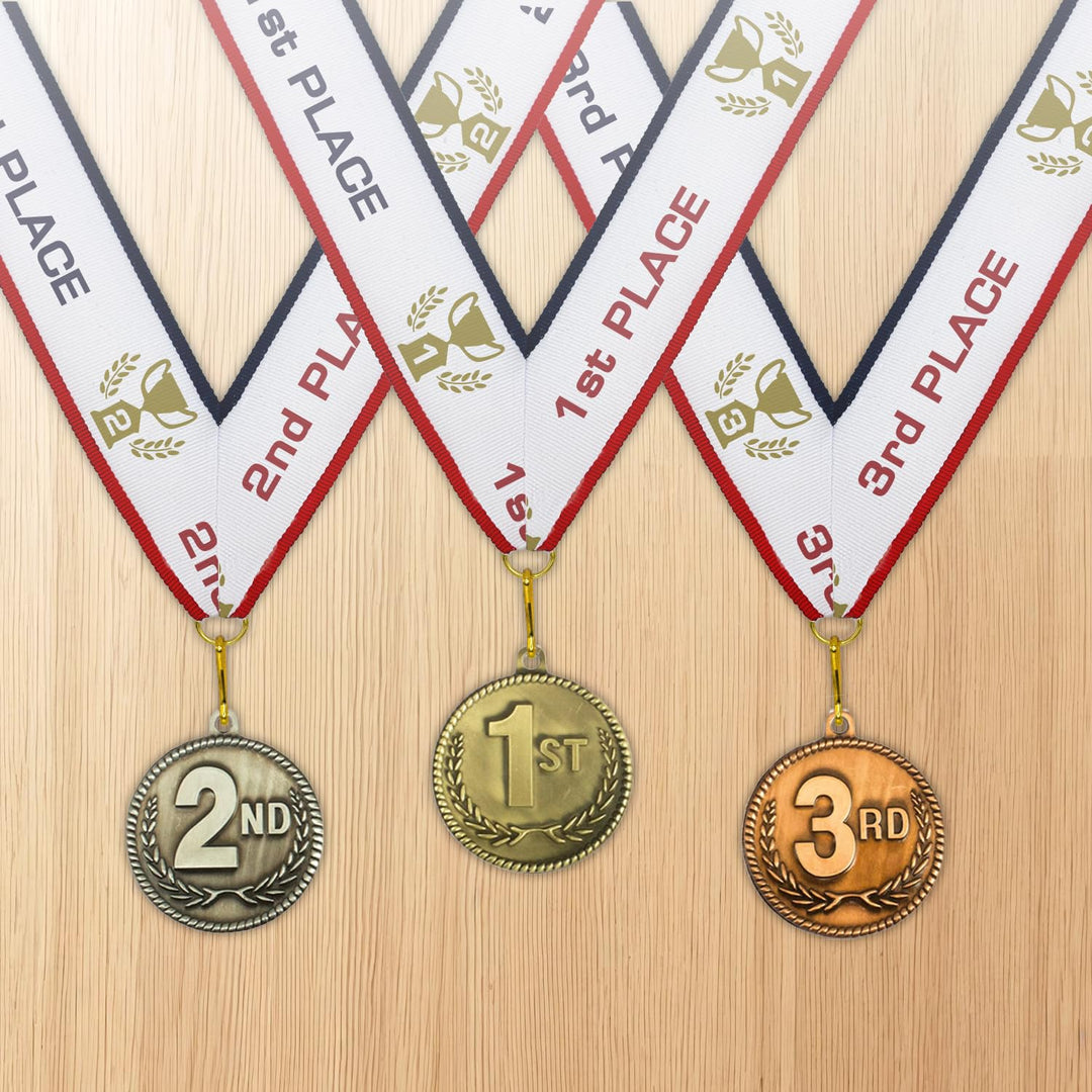 All Quality Award Medals, Gold Silver Bronze, 3 Count