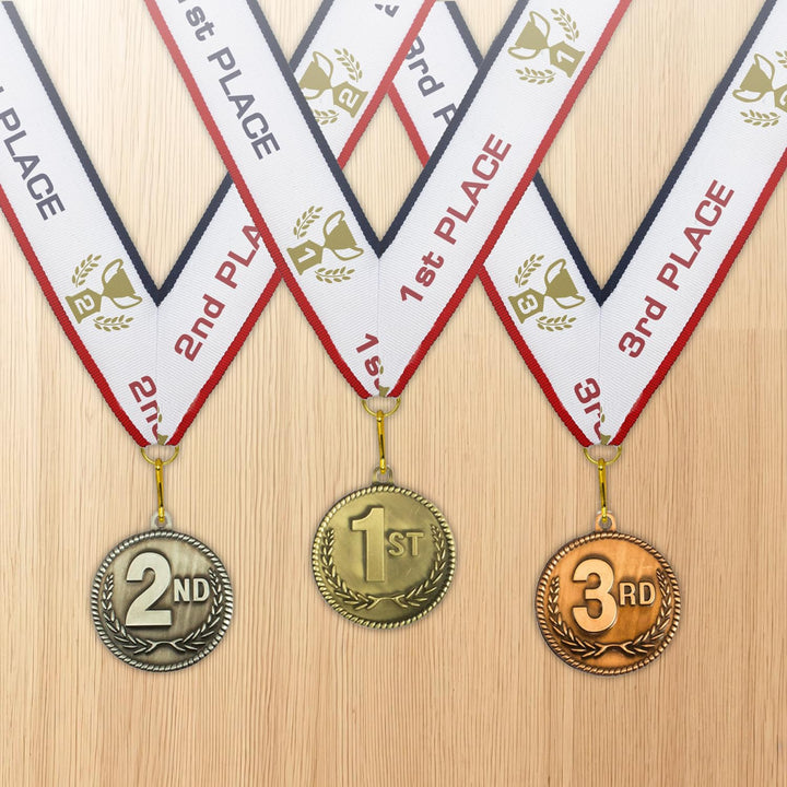 All Quality Award Medals, Gold Silver Bronze, 3 Count