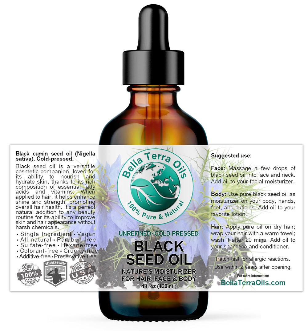 Bella Terra Oils Black Seed Oil, 4 fl oz