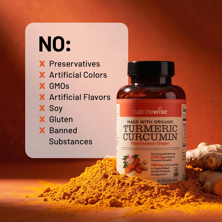 NatureWise Turmeric Curcumin, 2250mg, 180 Count