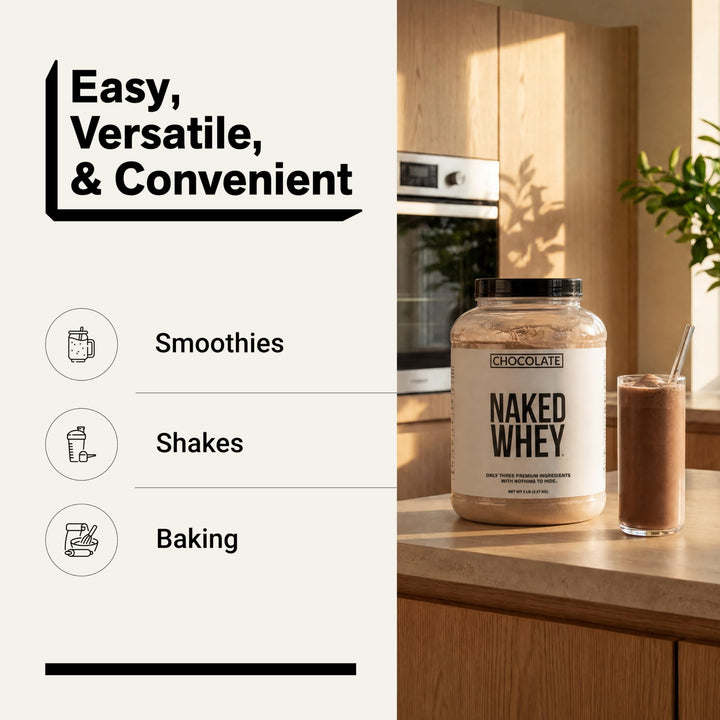 NAKED Whey Protein Powder, Chocolate, 5 lb