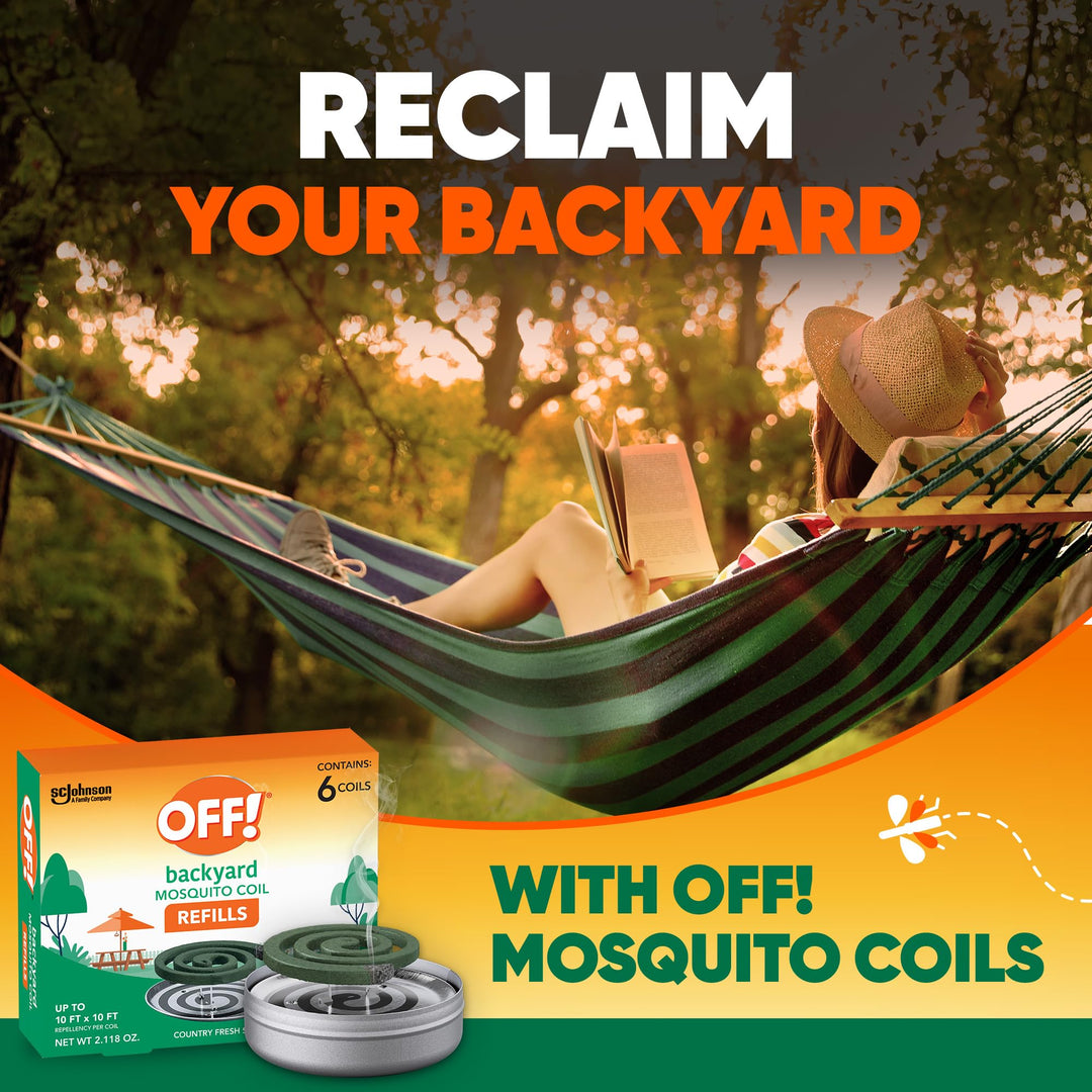 OFF! Mosquito Repellent Coils, Country Fresh, 6 Count, Pack of 6