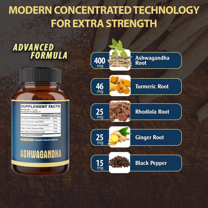 agobi Ashwagandha Extract Capsules, 5200 mg, 90 Count