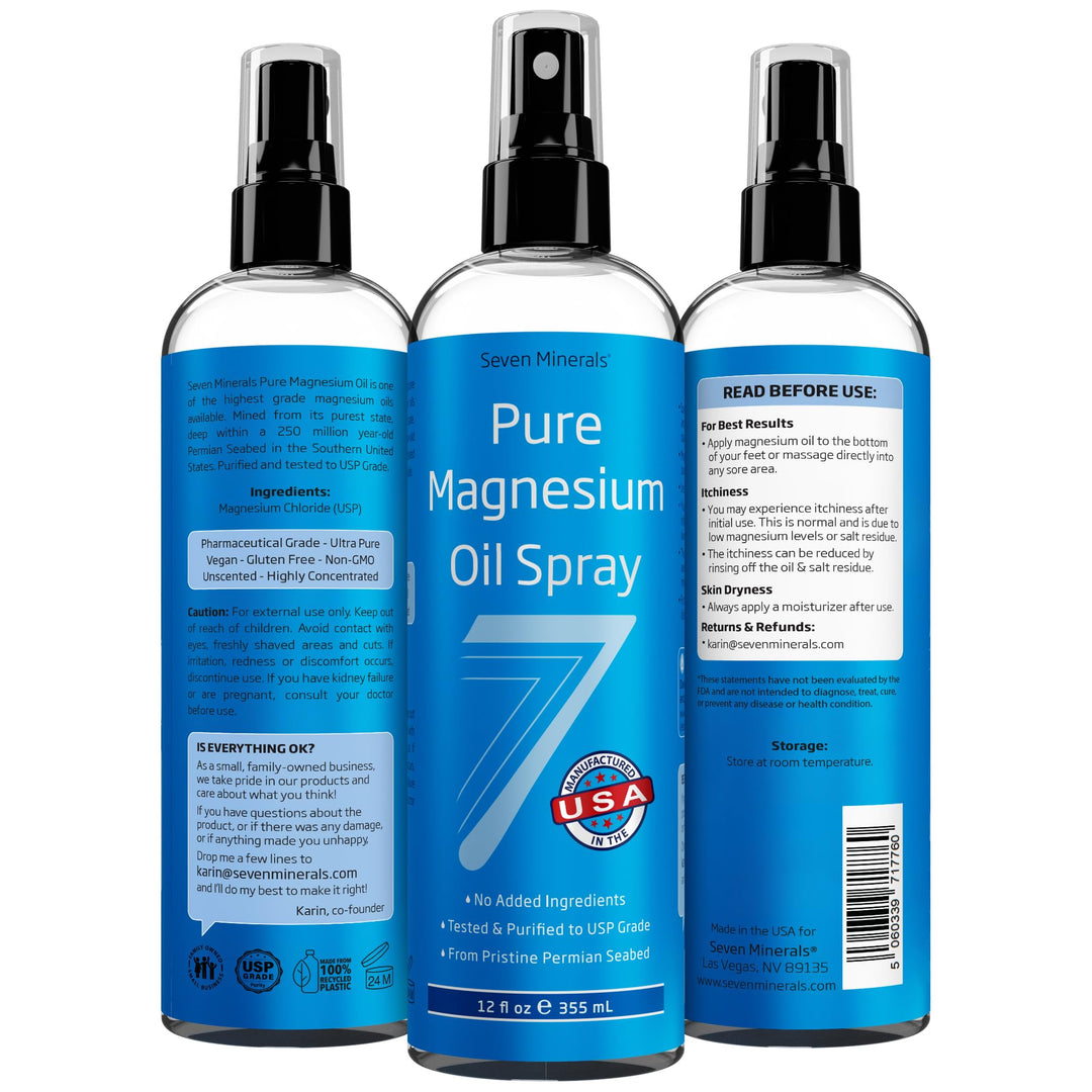 Seven Minerals Magnesium Oil Spray, 355 ml