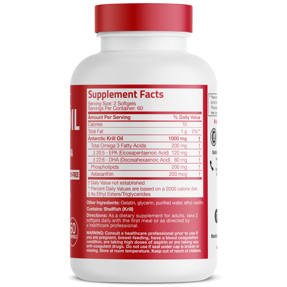 Bronson Antarctic Krill Oil, 1000 mg, 120 Count