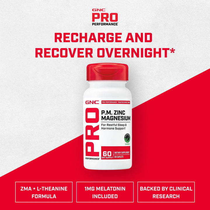 GNC Pro Performance Zinc Magnesium, 60 Count