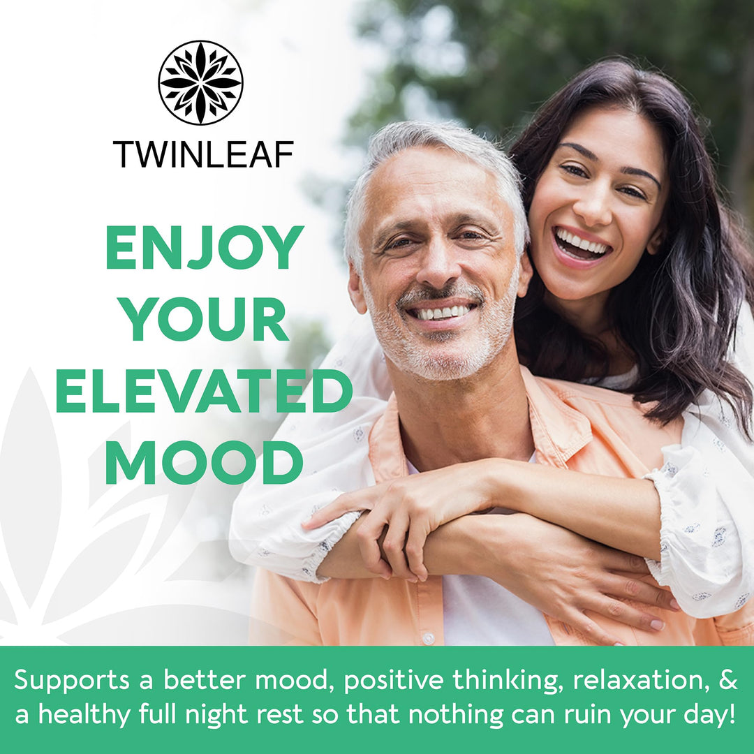 TWINLEAF NUTRITION 5-HTP and L-Tryptophan, 400 mg, 60 Count