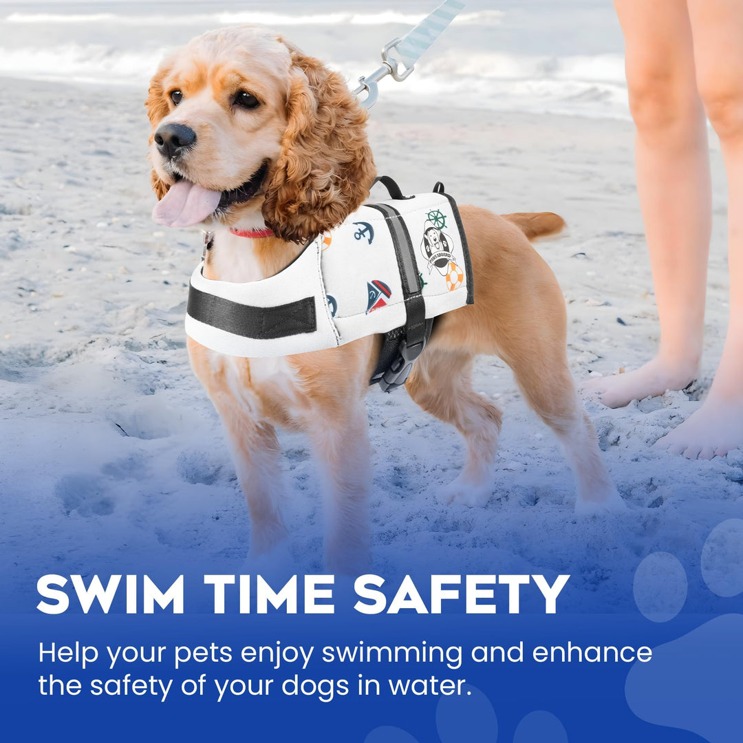 Paws Aboard Dog Life Jacket, Nautical, XX-Small