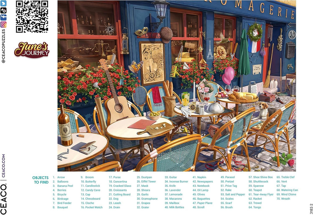 Ceaco June's Journey Wine & Cheese Shop Jigsaw Puzzle, 1000 Count