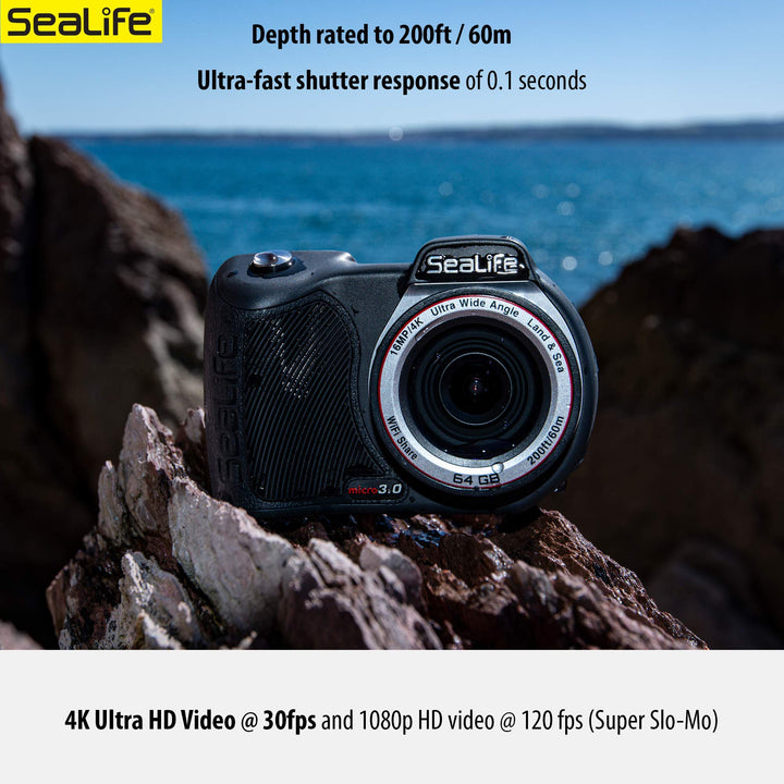 SeaLife Micro 3.0 Underwater Camera, 64GB, 16mp, 4K