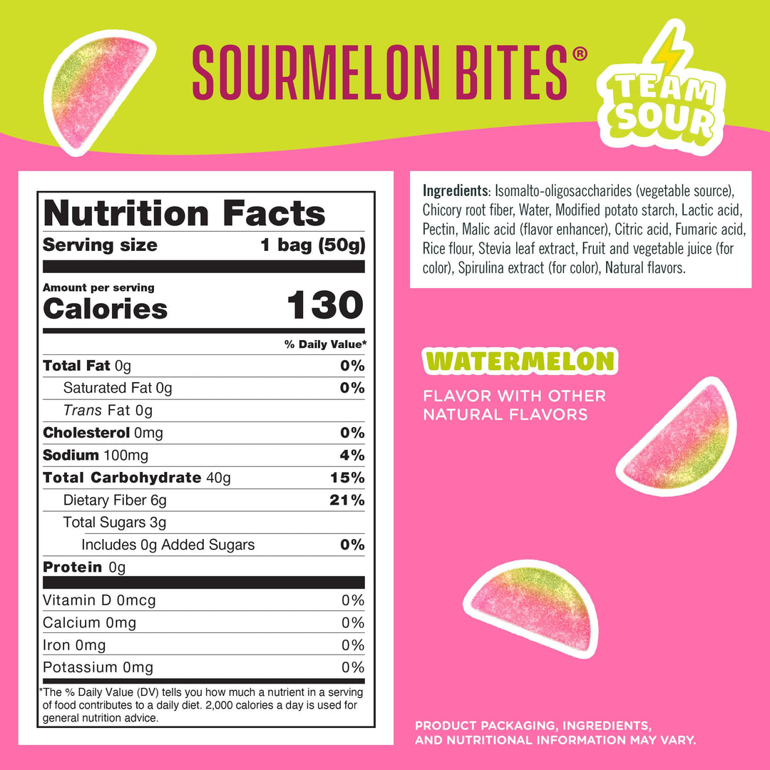 SmartSweets Sour Melon Bites, Watermelon, 50 g
