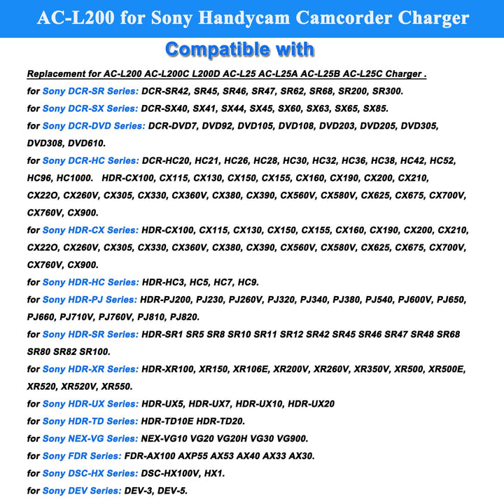 TKDY AC-L200 Camcorder Charger