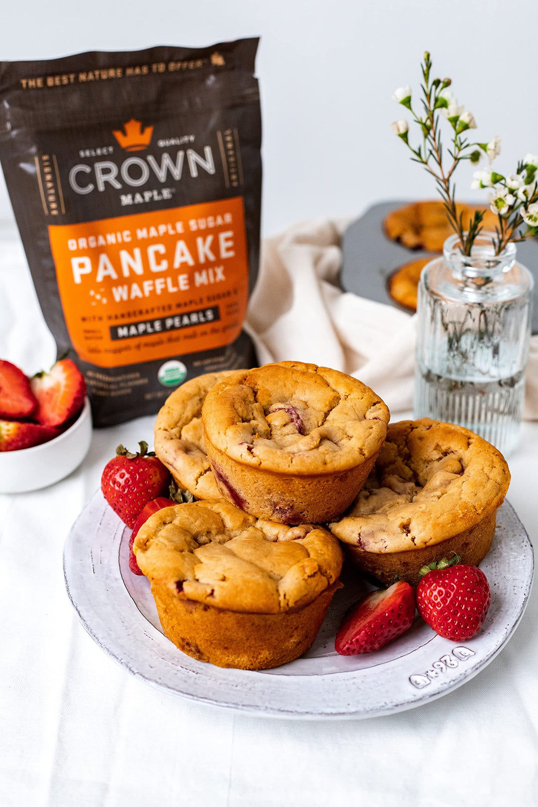 Crown Maple Pancake And Waffle Mix, Organic, 16 oz