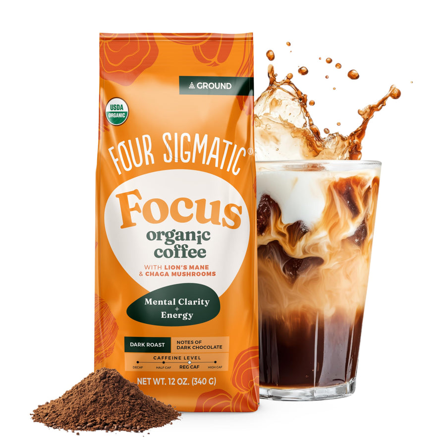 Four Sigmatic Mushroom Ground Coffee, Lion's Mane, Dark Roast, 283 g