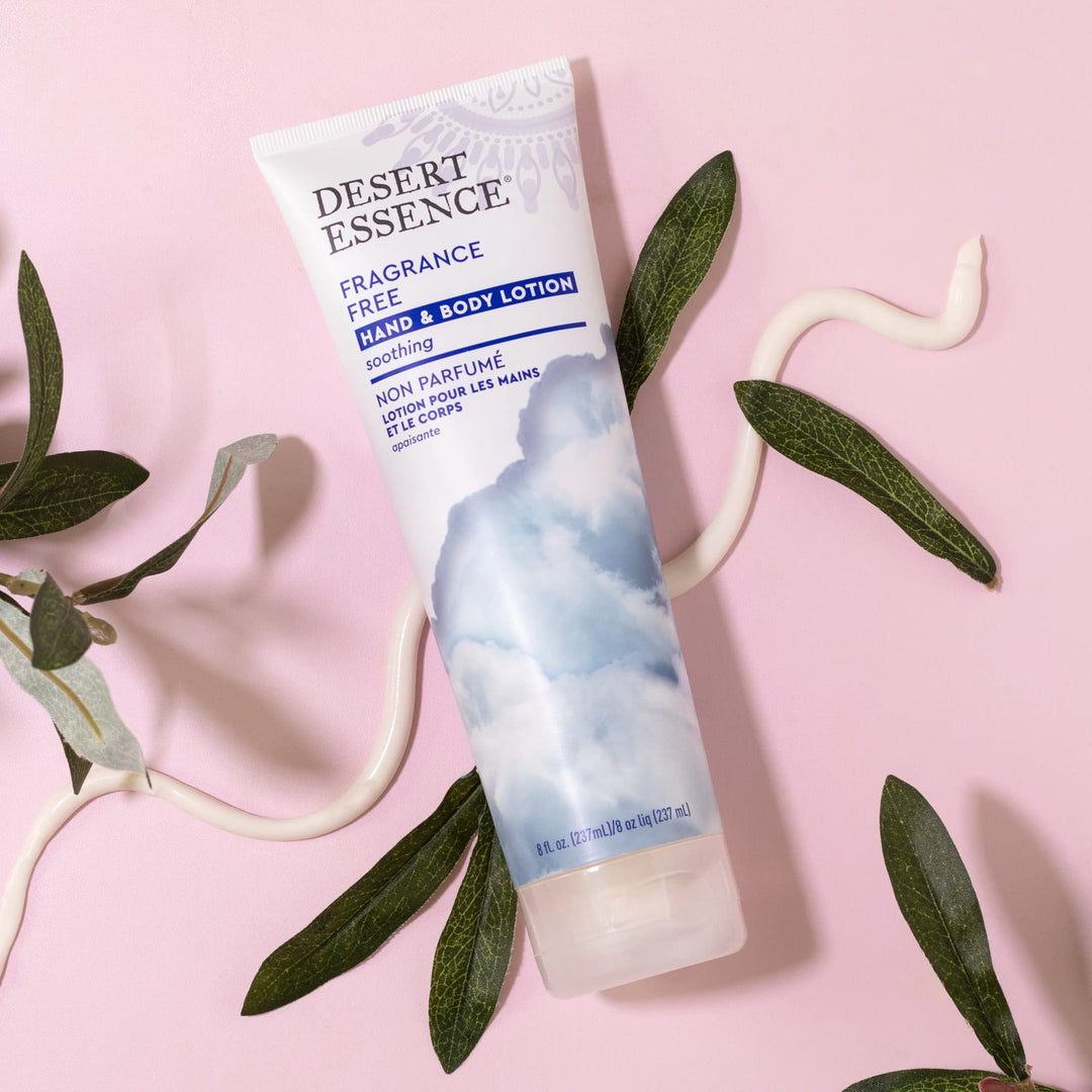 Desert Essence Hand And Body Lotion, Fragrance Free, 8 fl oz