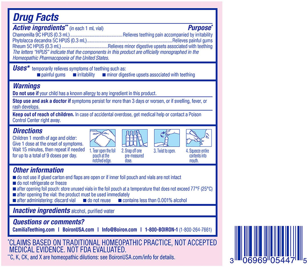 Boiron Camilia Drops, 40 Count, Pack of 2