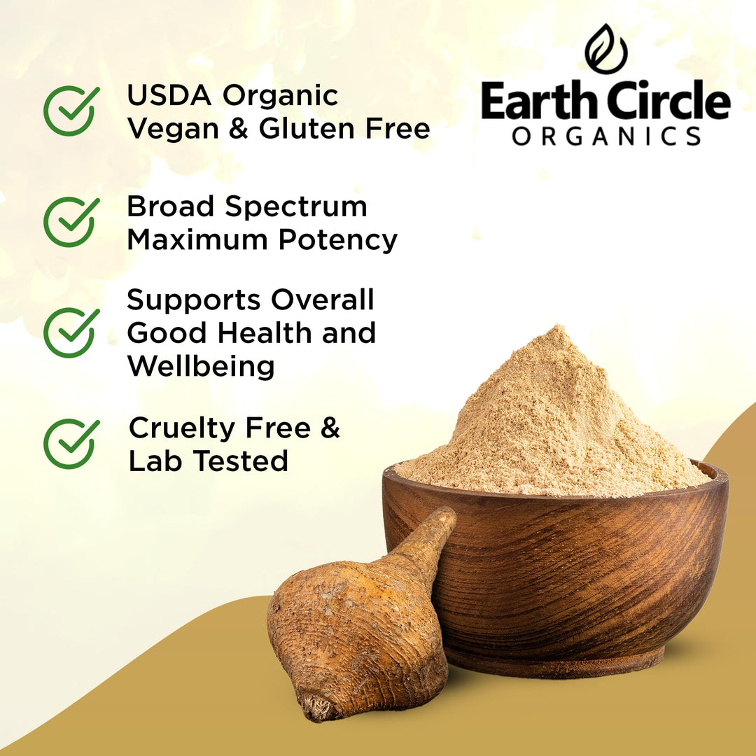 Earth Circle Organics Maca Powder, Yellow, 8 oz